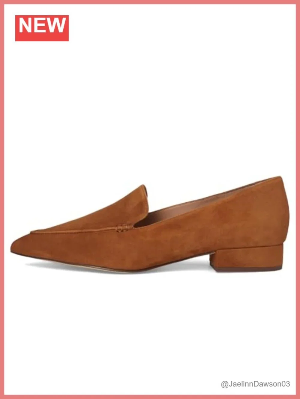 Women's Pointed Toe Suede Venetian Loafers with Box Stitch Detail